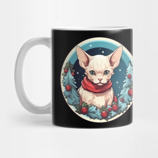 Devon Rex Cat Xmas, Love Cats Mug